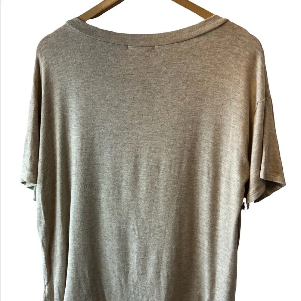 NWT SADIE & SAGE Oatmeal Graphic Knit Tee Shirt - Picture 6 of 10